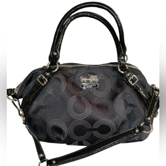 Like New Coach Dotted Madison 2Way Shoulder Bag c - Picture 1 of 16